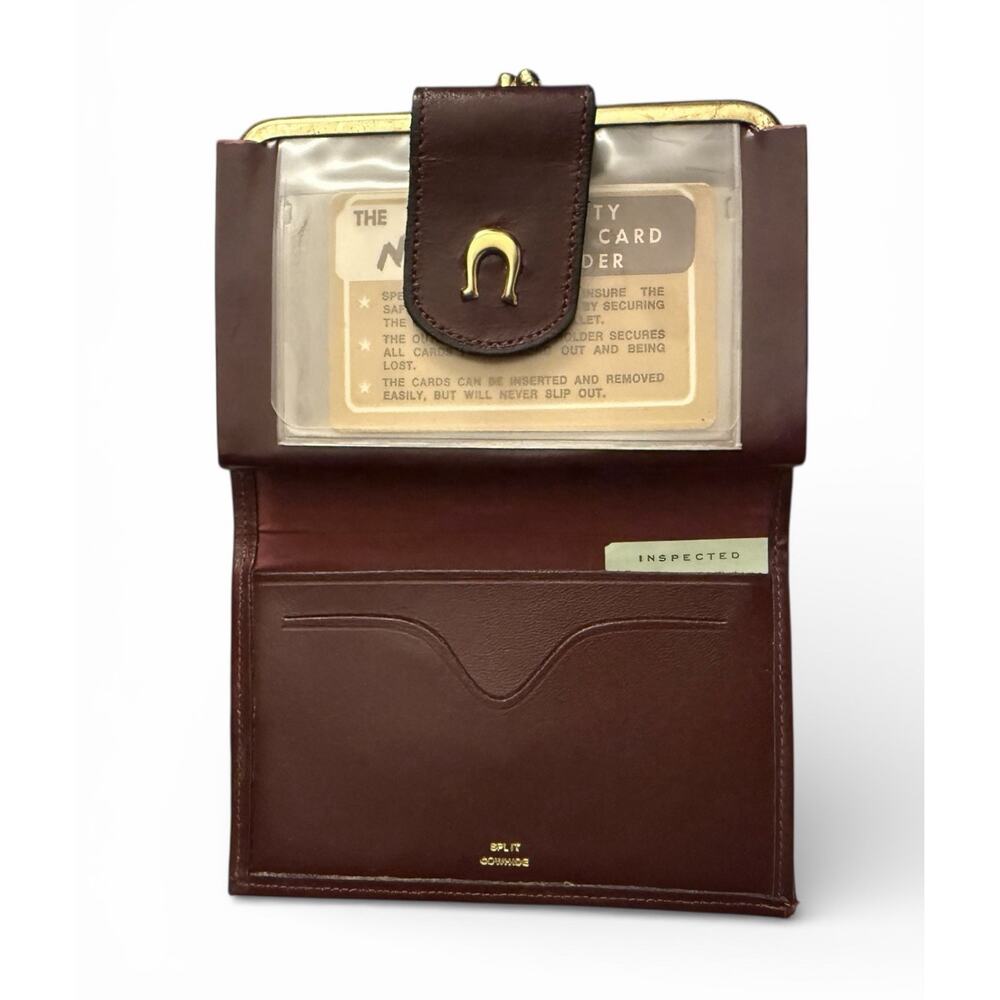 NOS Vintage 70s CAPRI by AMITY Cordova Leather Wallet Billfold Coin Credit Card - Picture 3 of 10